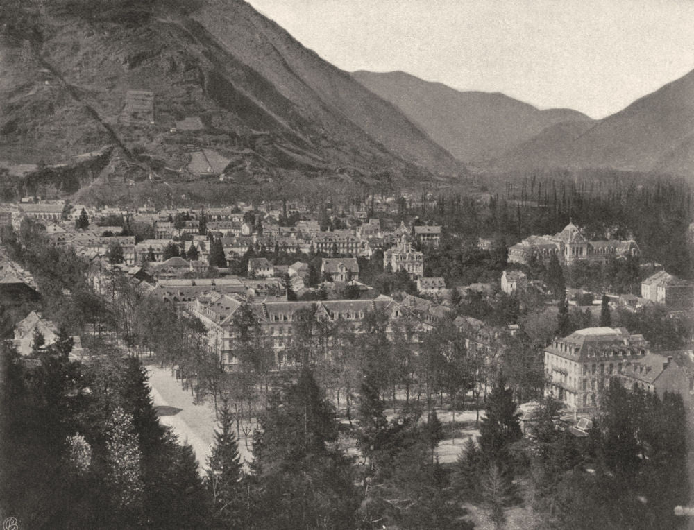 HAUTE-GARONNE. Luchon- Vue générale 1903 old antique vintage print picture